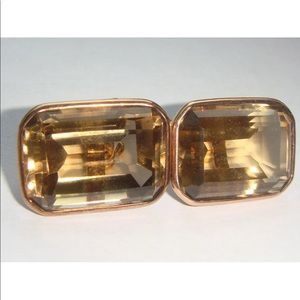 Genuine Smokey topaz set in 14k gold